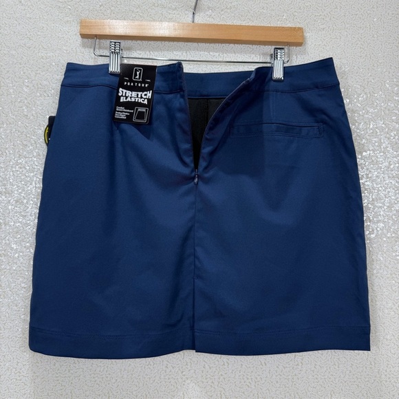 PGA Tour Navy Blue Golf Skort Size 10 Stretch Moisture Wicking UPF 50 - Picture 3 of 11